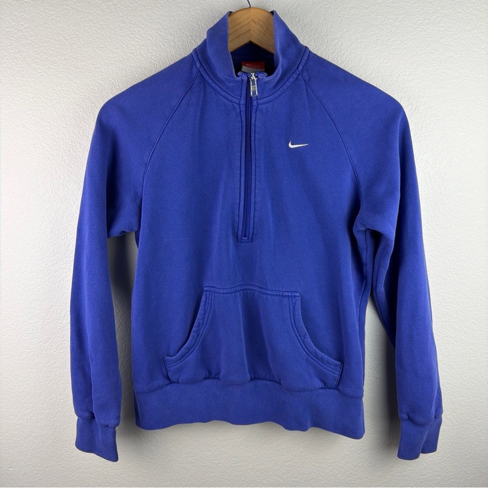 Vintage Nike Athletic Department Quarter Zip Sweatshirt Purple Women’s Large